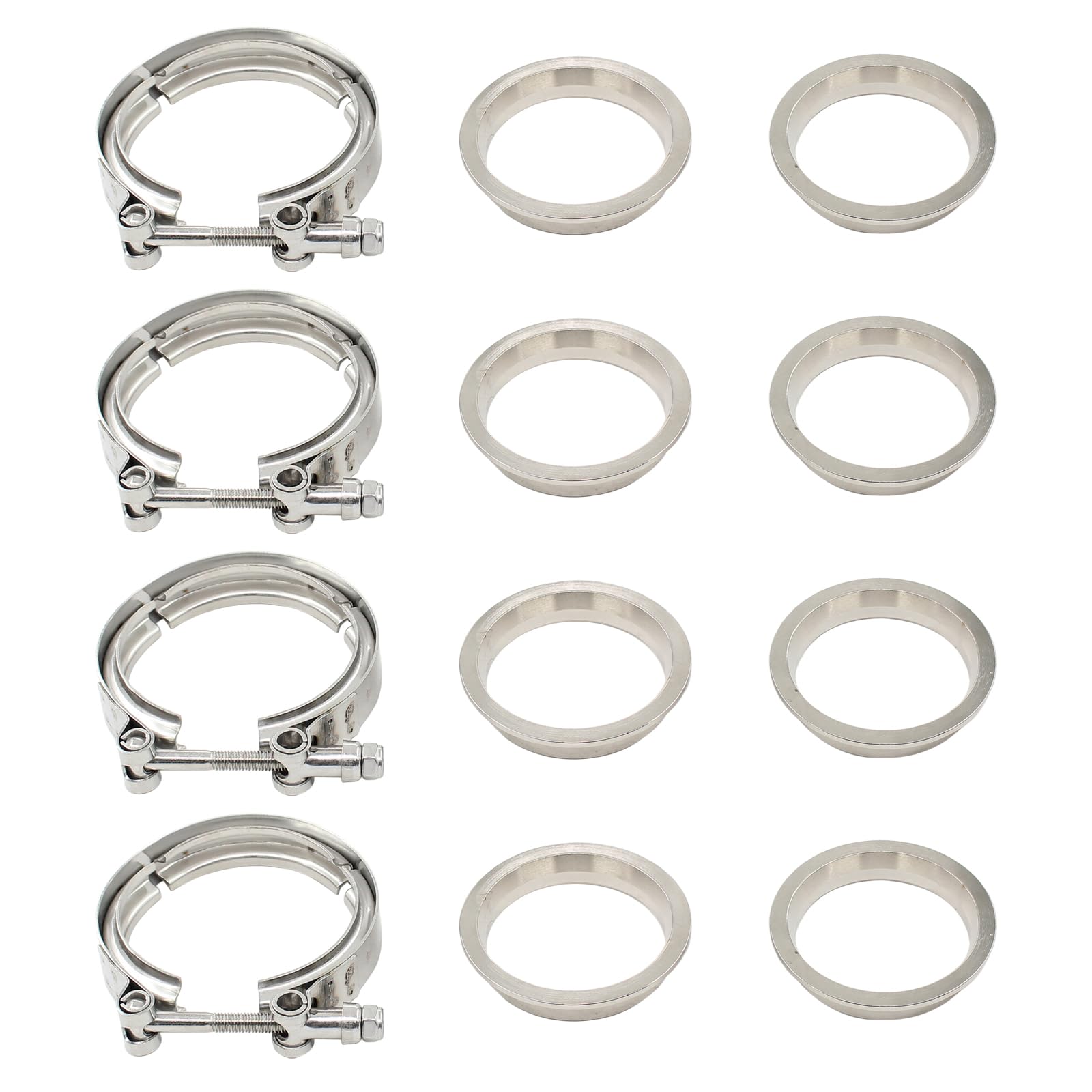 Kit V-Band 76mm échappement lot de 4 pour modifier votre projet auto tuning