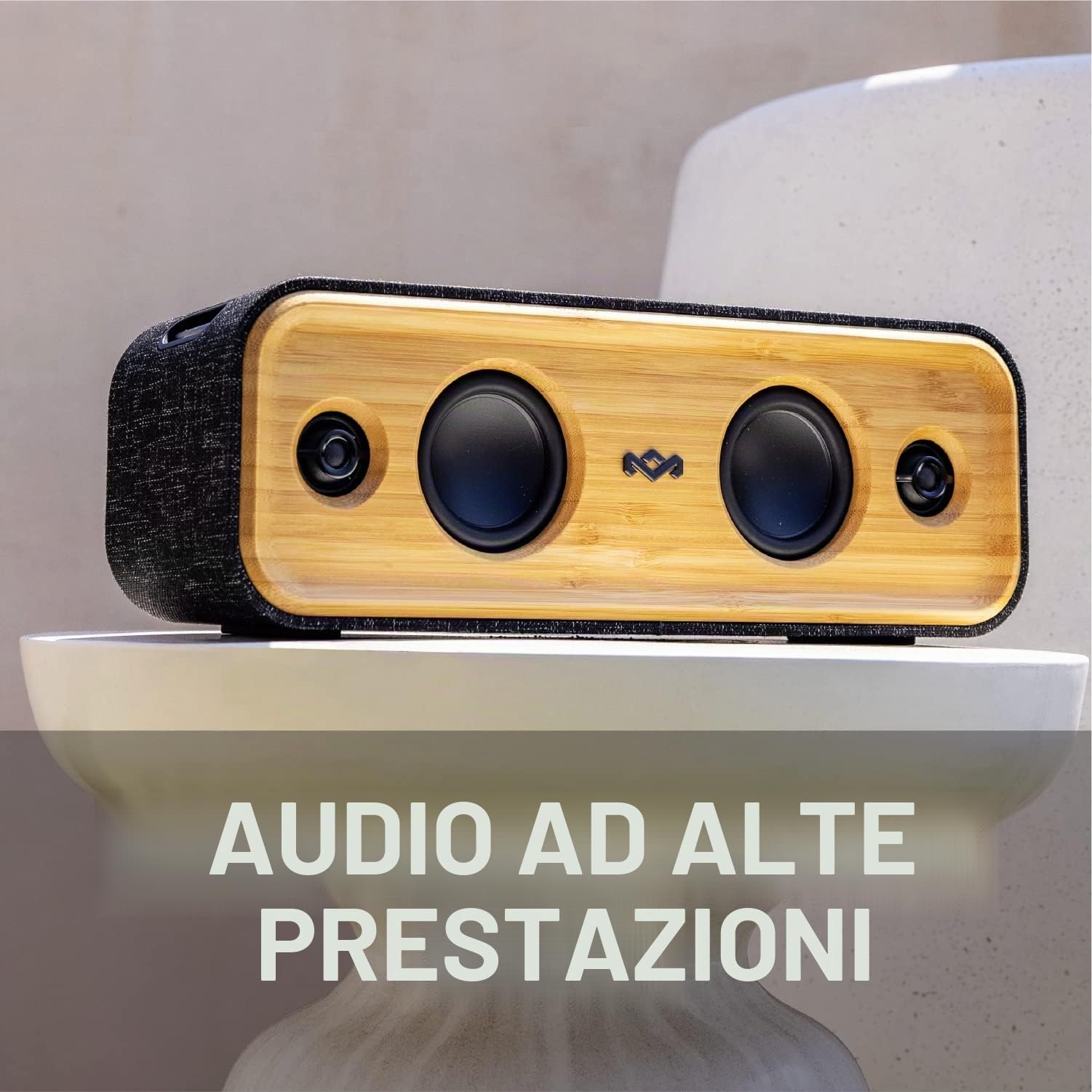 Marley House of Get Together 2 Altoparlante Bluetooth Portatile - 40W | Speaker da viaggio sostenibile, 20 ore di autonomia, microfono, potente, resistente a polvere e acqua IP65, 30m di portata
