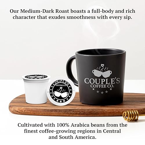 Miniatura 4 de Couple's Coffee K-Cups  Cápsulas de café tostado medio oscuro  Café gourmet hecho con granos 100% arábica  Compatible con cafeteras de una sola