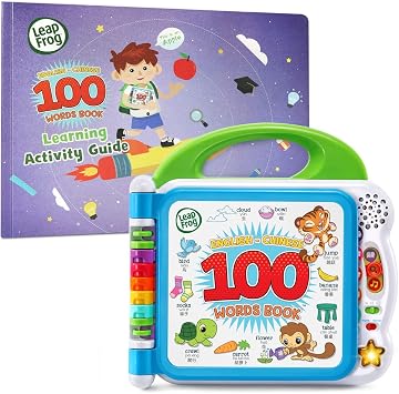 LeapFrog Learning Friends English-Chinese 100 Words Book with Learning Activity GuideFrustration Free Packaging