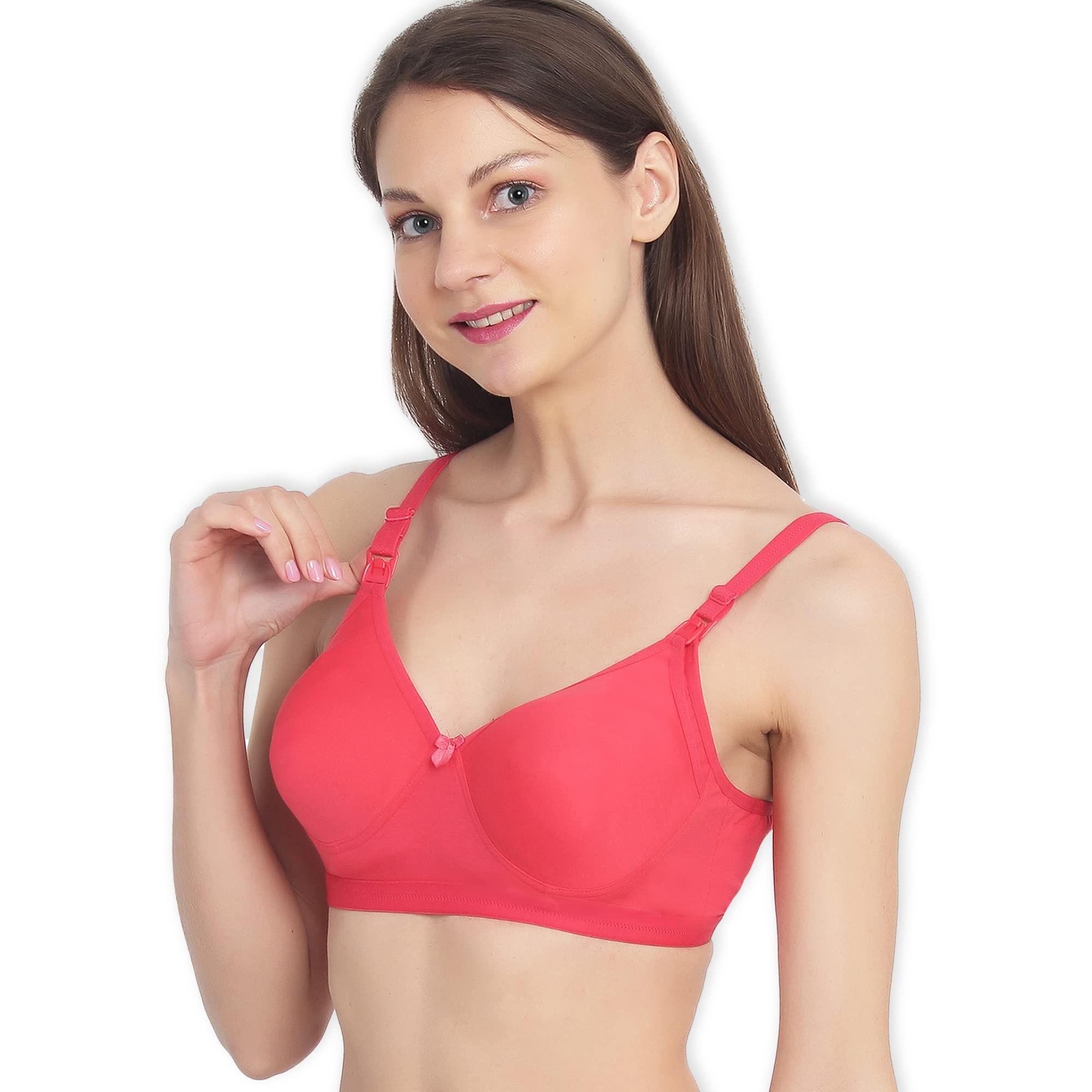 Maternity Bra | Moulded Spacer Cup Feeding Bra|Nursing Bra with Full Coverage Bra|Lightweight, Breathable & Sweat-Resistant|Non-Wired & Non-Padded|1 Free Bra Extender-image-27