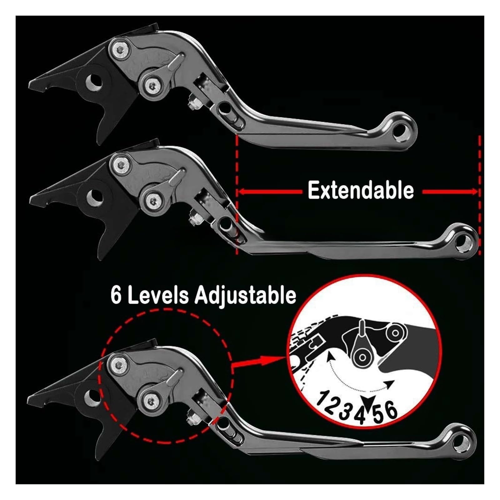 Leviers De Frein Et d'embrayage en Aluminium CNC 5D Réglables, Poignée pour Moto pour Apri&lia RS 660 2020 – 2023 RS660 2022 Freins embrayages