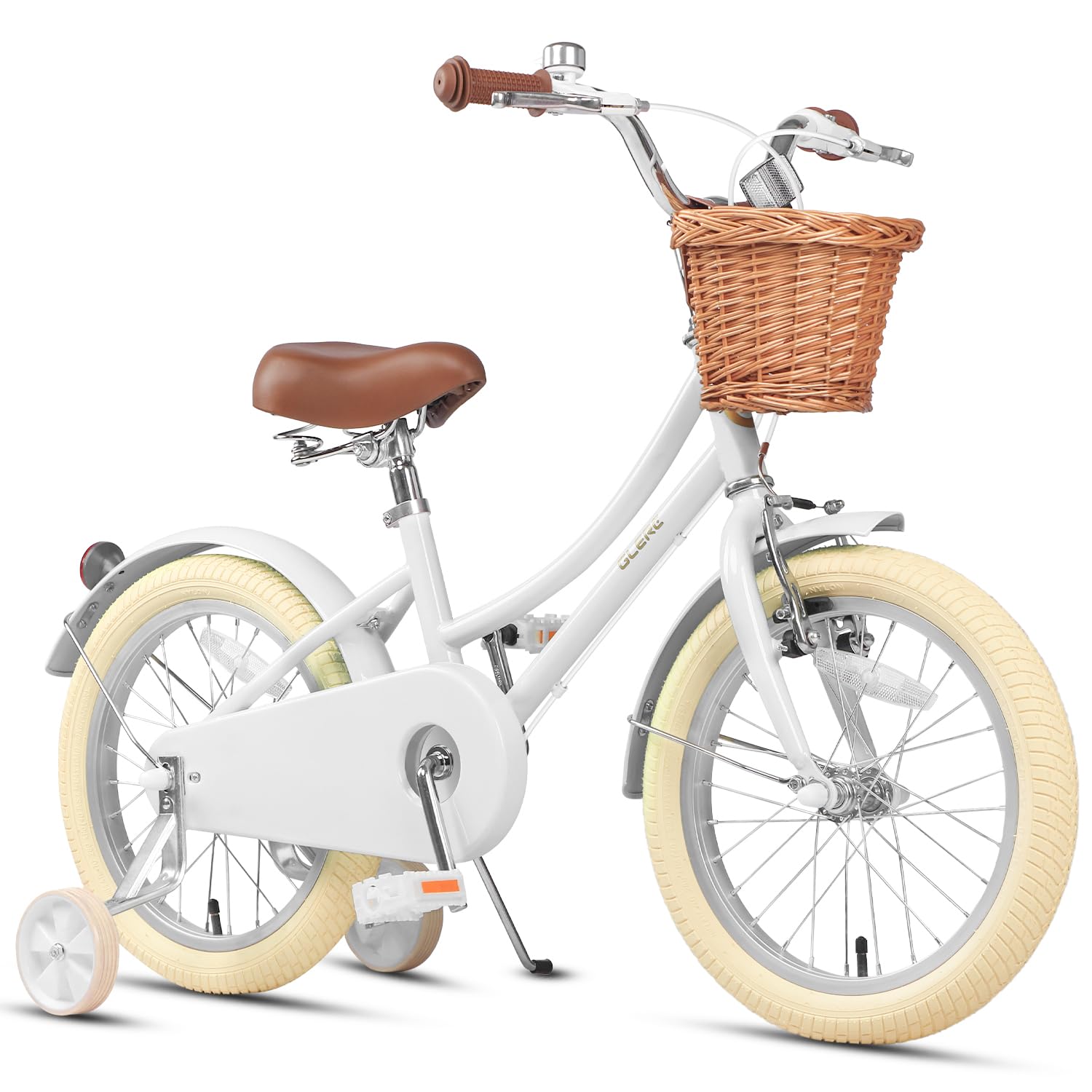 Glerc Bicicleta de niña con Cesta para niños de 3 a 10 años, 12 14 16 20 Pulgadas con Timbre de Cesta y estabilizadores, tamaños — view 36