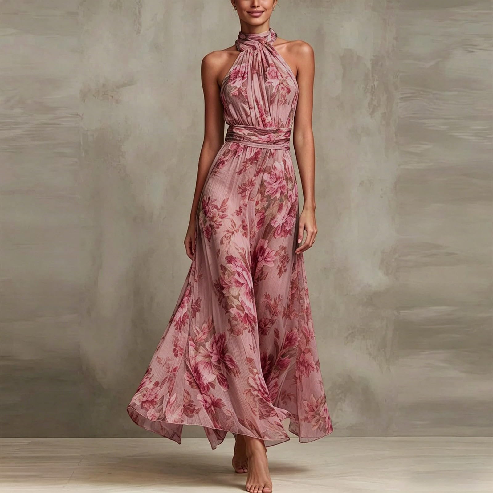 Abito da Sera da Donna - Lungo, Spalle Scoperte, da Cocktail, Motivo Floreale, Linea Ad A, in Tulle, Elegante, per Matrimonio, Maxi Abito da Ballo, Abito da Ballo, Abito da Ballo da Donna