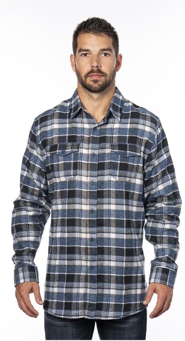 Burnside Men's 8210 Yarn-Dyed Long Sleeve Flannel Shirt