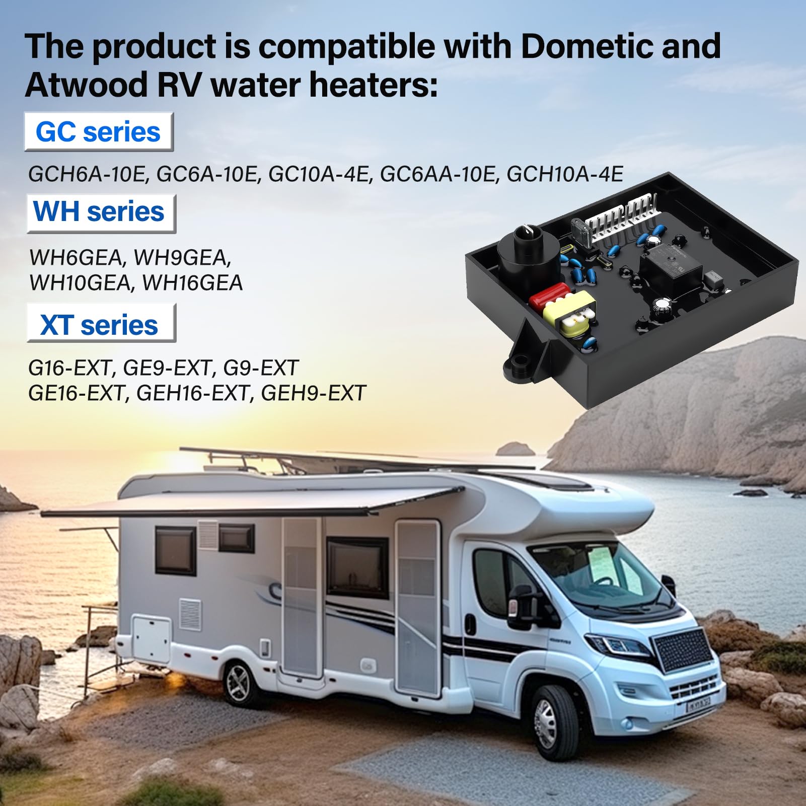 LOCOPOW Kit di parti di ricambio per scaldabagno RV 3 in1 per Atwood/Dometic, 91365 93305 Controllo/Circuito, 91447 Kit di taglio termico, 93868 Accenditore/elettrodo a scintilla