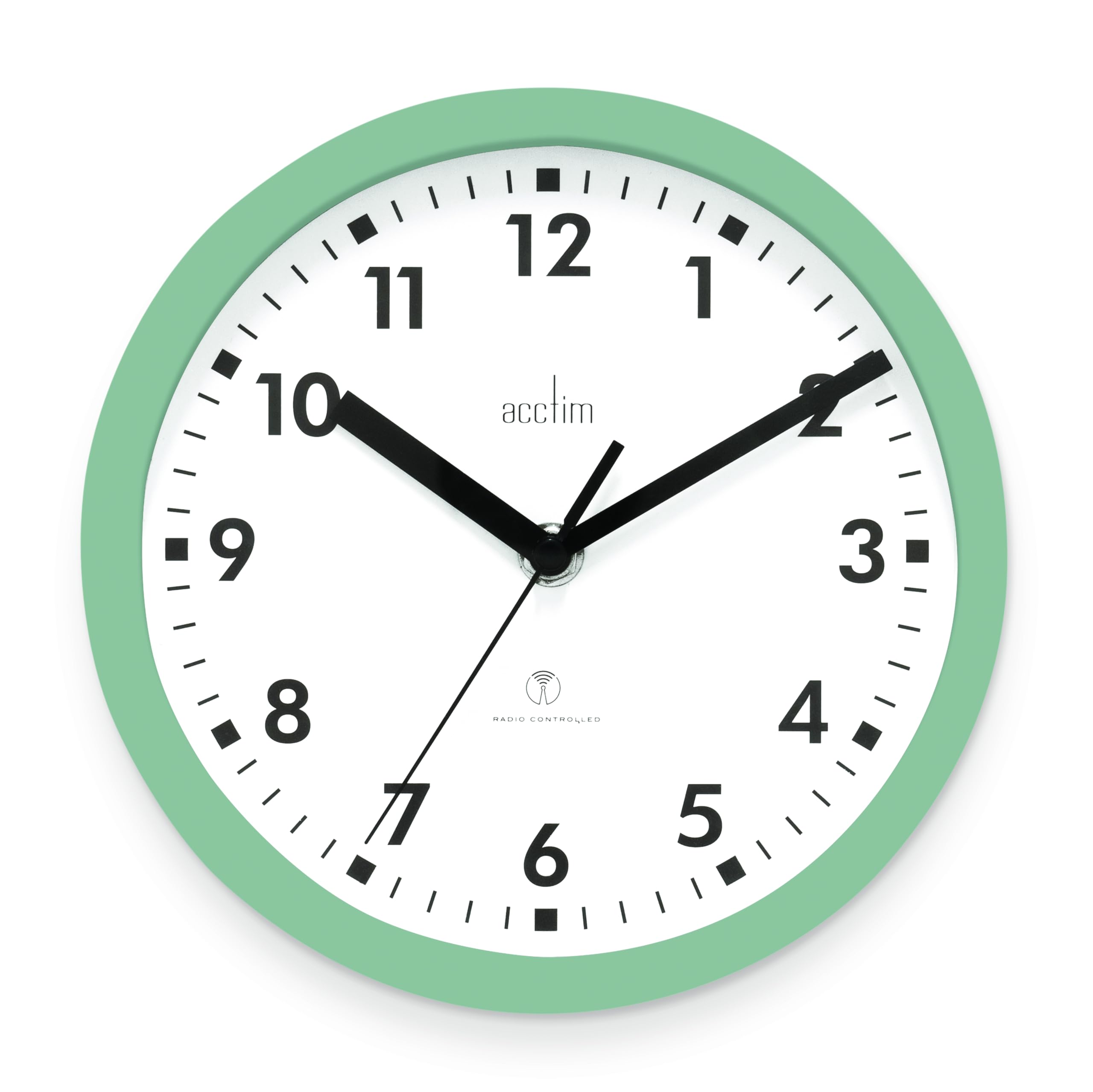 Acctim 74665 Nardo 20cm Radio Controlled Green Wall Clock