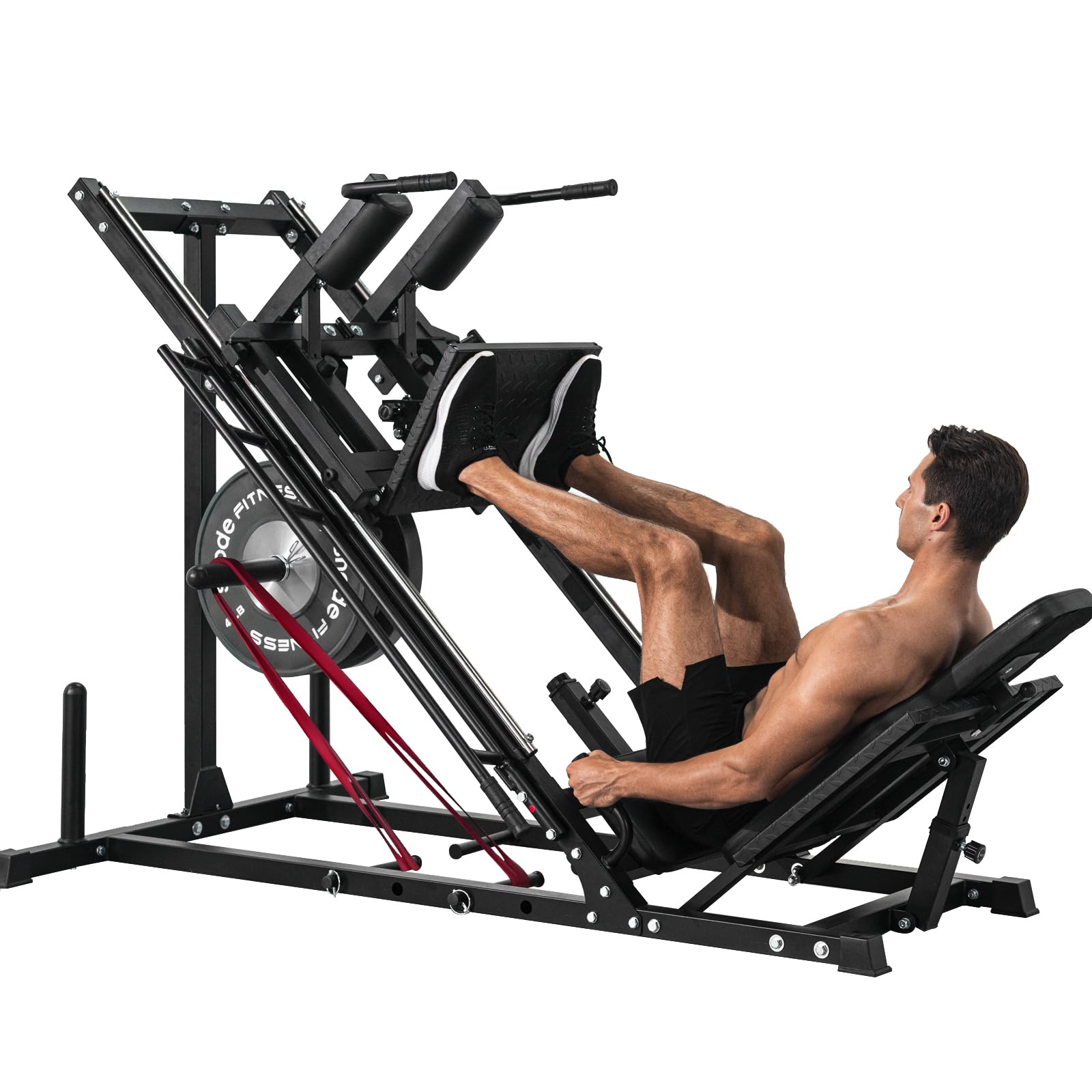 SNODE Leg Press Hack Squat Machine,Professional 45-Degree Adjustable Leg Press Machine for Home Gym,Lower Body Special with Weight Storage for Quads,Hamstring, Glutes