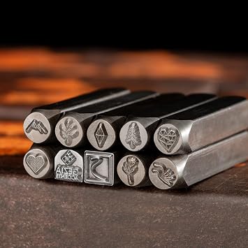 Custom Metal Stamp for Pottery - Custom Metal Punch Stamp for DIY Custom & Handmade,Metals Stamping Punch Tools for Clay,Steel and Jewelry