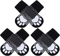 Vista 1 de EXPAWLORER Calcetines antideslizantes para perros de todos los tamaños y edades, evitan que se laman las patas, para pavimento calientefrío, control