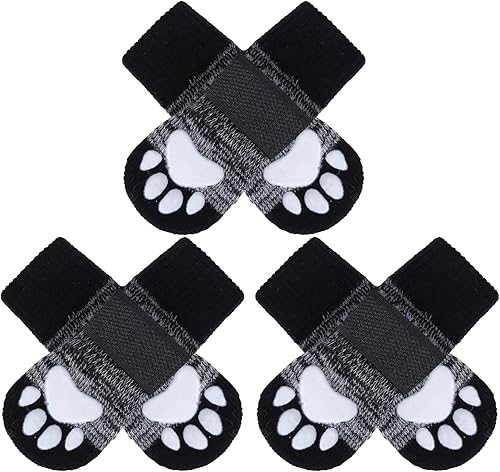 EXPAWLORER Calcetines antideslizantes para perros de todos los tamaños y edades, evitan que se laman las patas, para pavimento calientefrío, control
