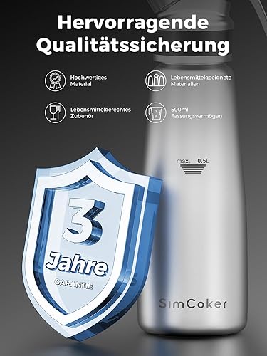 Miniatura 3 de SimCoker Dispensador de crema batida, batidor de crema de aluminio de 16.9 fl oz1 pinta, 3 boquillas de decoración culinaria de acero inoxidable, 1