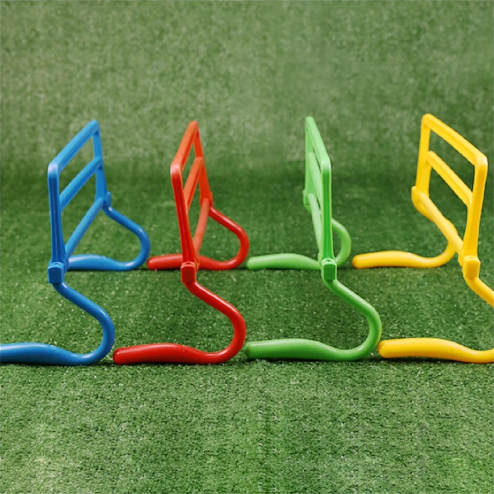 Vallas De Agilidad 6PCS Foldable Hurdle Adjustable Football Training Equipment Soccer Ball Agility Training Accessory Removable Football Barrier Frame(Blue)