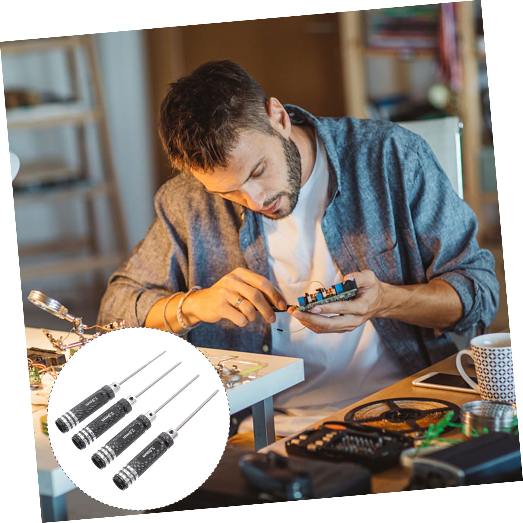 SEWOART Hexagonal Screwdriver Set 4pc Key Tools Comfort Grip Simple Design Model Use