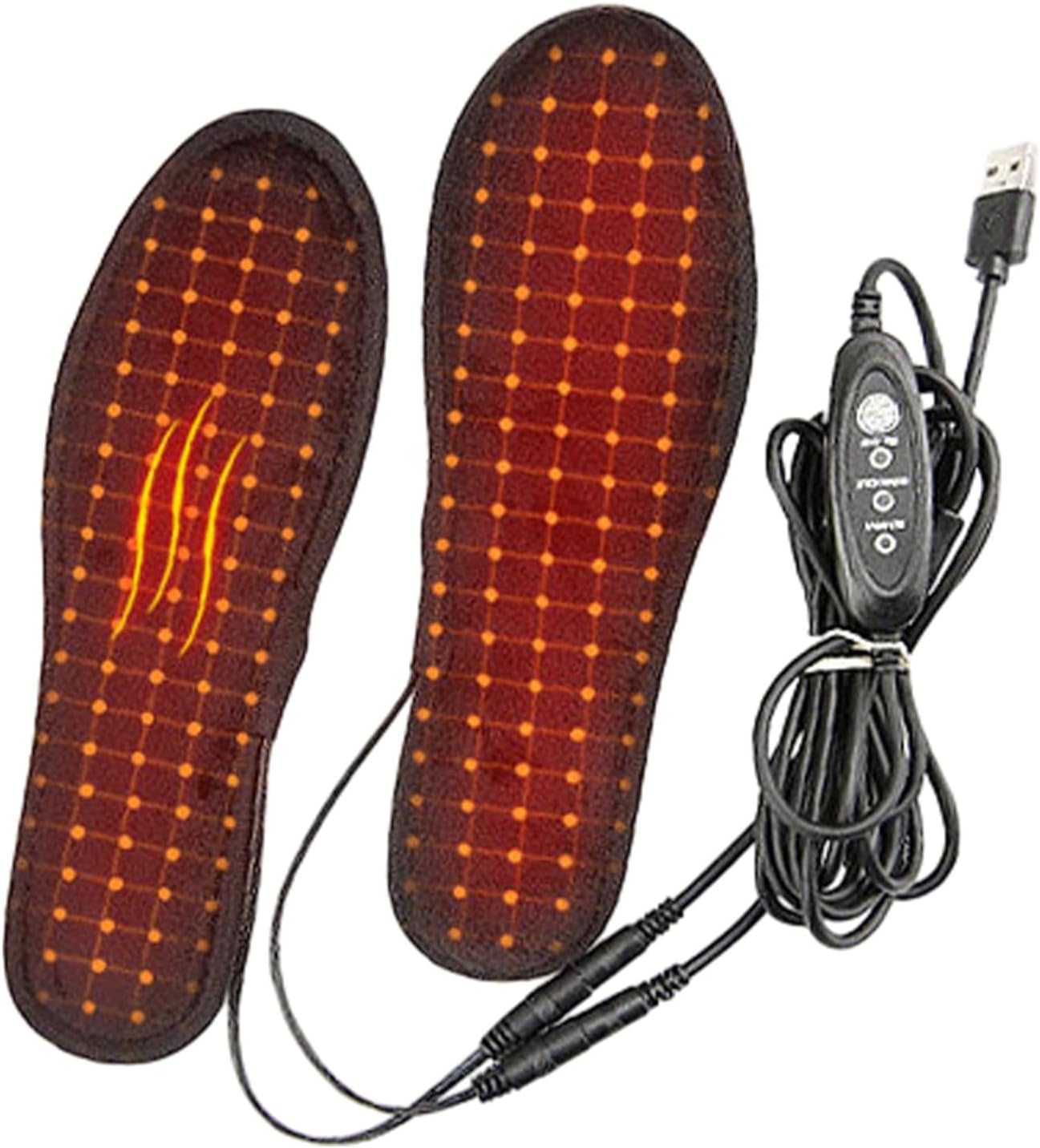 2 Pieces Heated Insoles Rechargeable,Precise Temp Control Thermal Insoles Electric Heating Insoles - Camping Foot Warmers, Heating Insole, for Hunting Outdoor Work Hiking Camping
