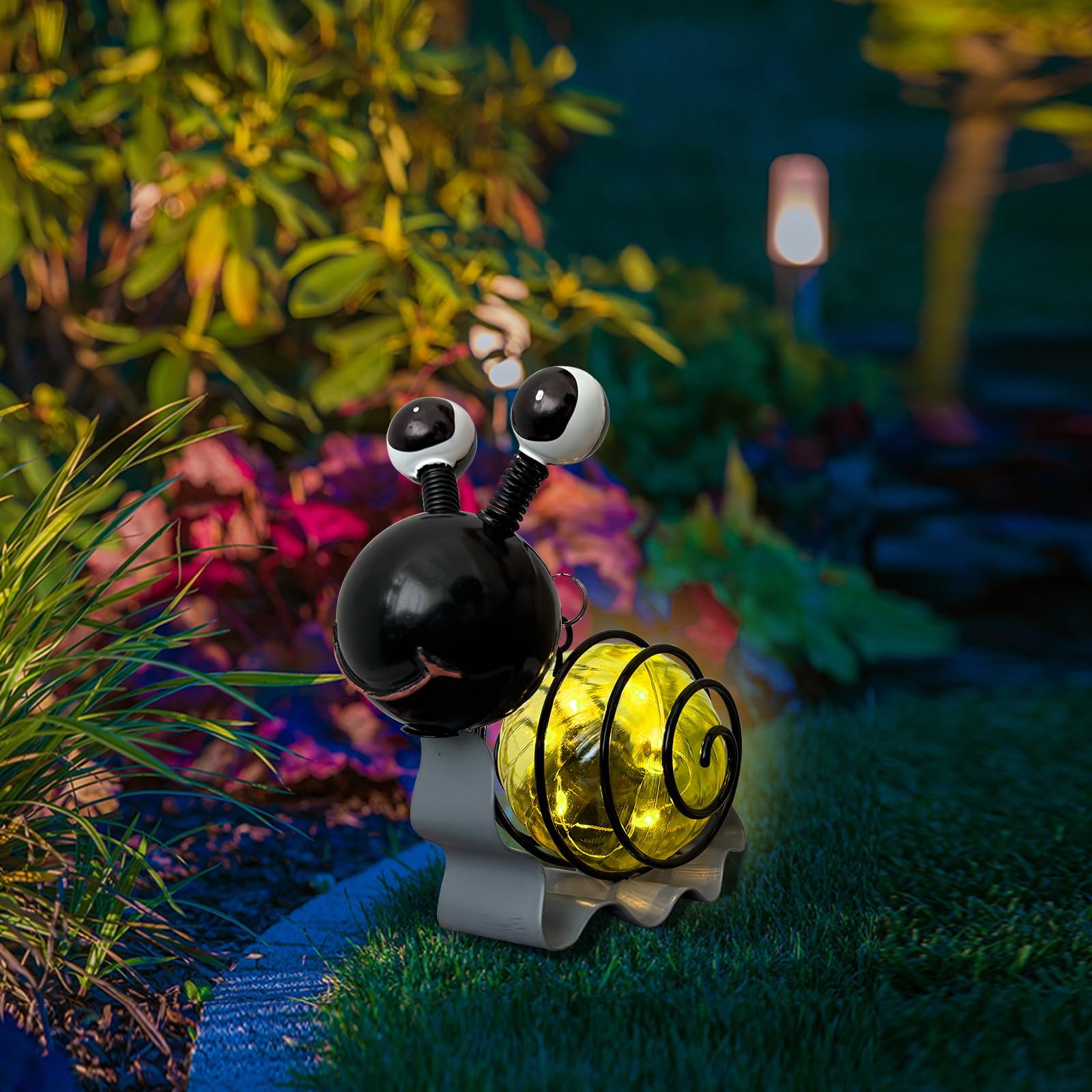 ランタンアクセサリー ON U LIFE SOMAno BEE SHAD EVOLUX Solar Outdoor Snail Lights for Garden - Outdoor Statues