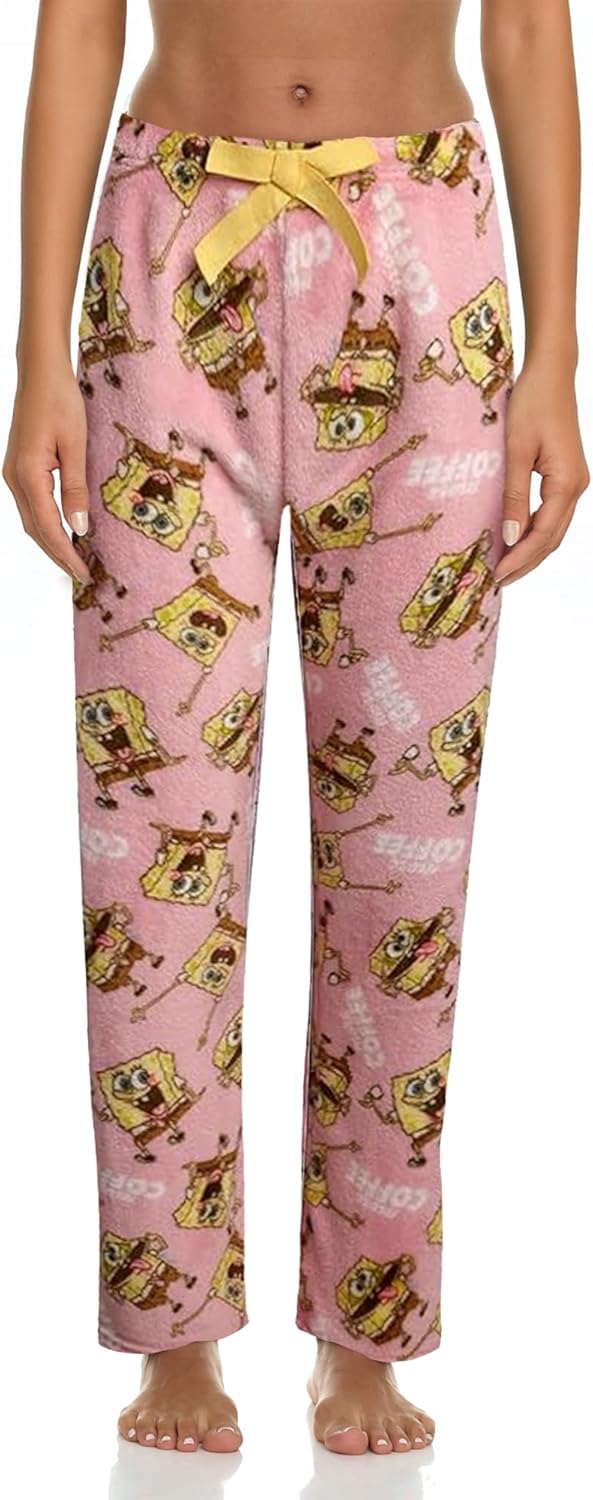 COCO BRANDS SpongeBob SquarePants Womens Pajama Pants - Soft Stretch PJ Pants Sleepwear for Women with Elastic Waist (S-XL)