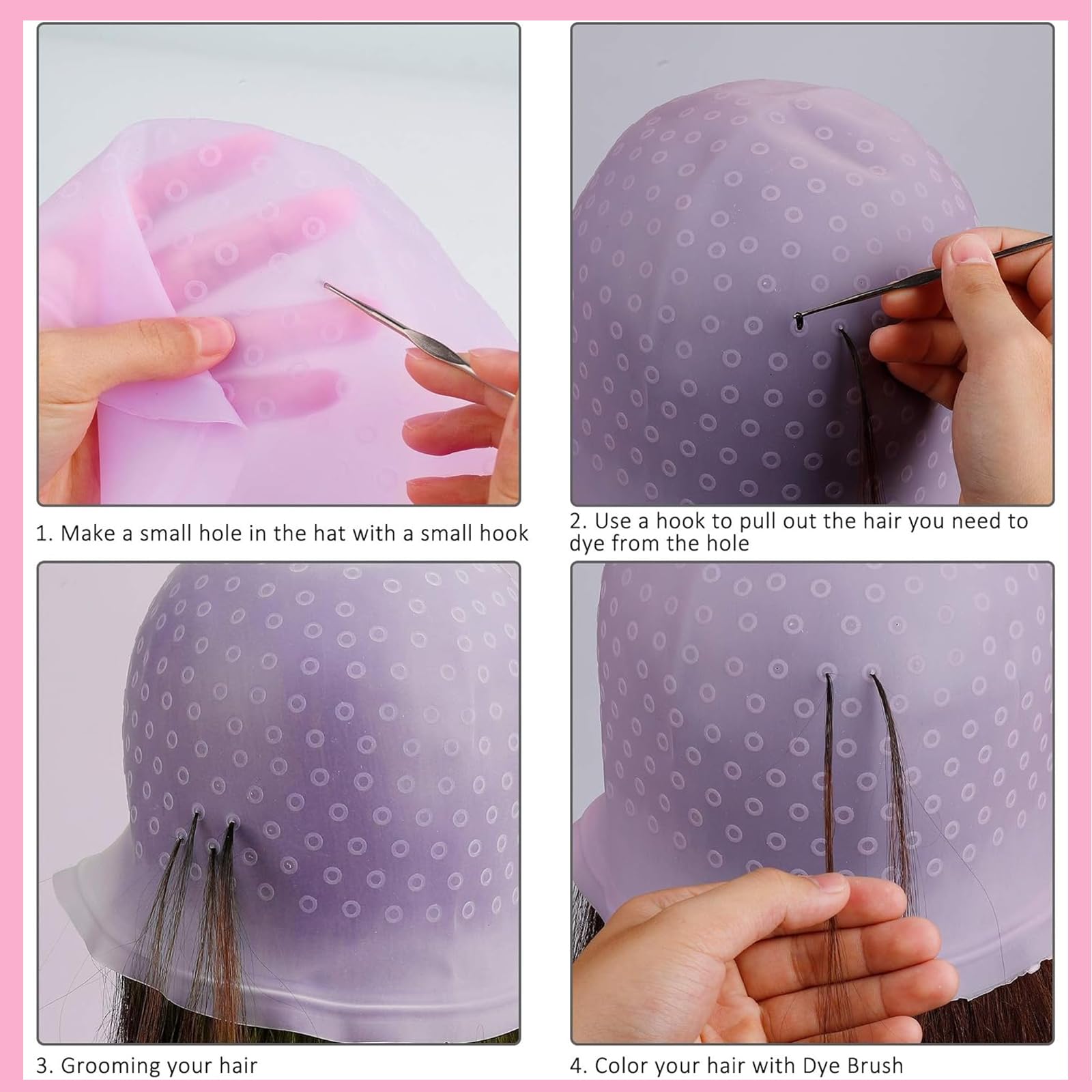 BOKHRASträhnchenhaube Set – Premium 11 Haarfärbewerkzeuge - Strähnenhaube, Haarfärbepinsel, & viele mehr - EIN komplettes Set für das perfekte Haarstyling zu Hause