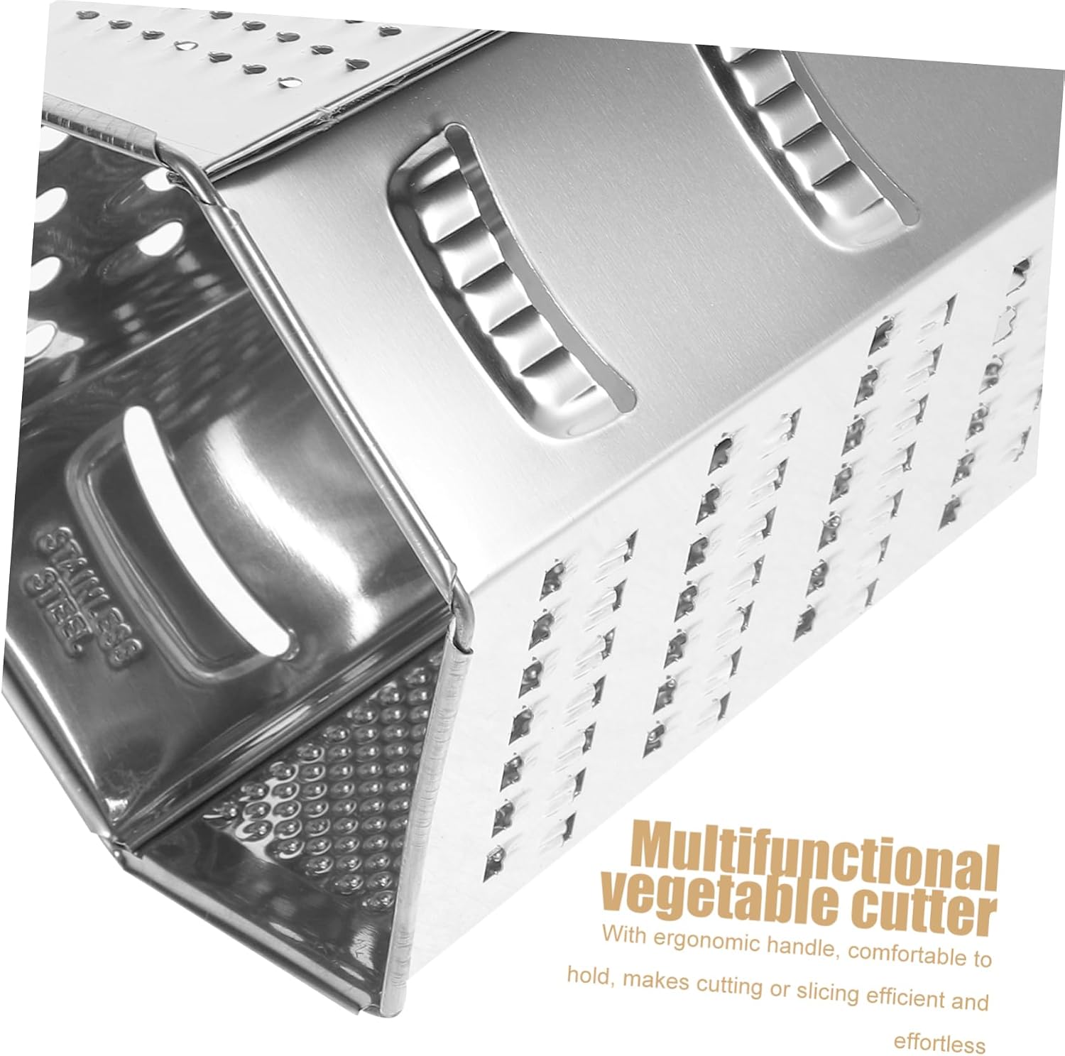 Box Grater 6-sided Vegetable Slicer Cheese Shredder Electric Chopper Multipurpose Kitchen Tool Stainless Steel