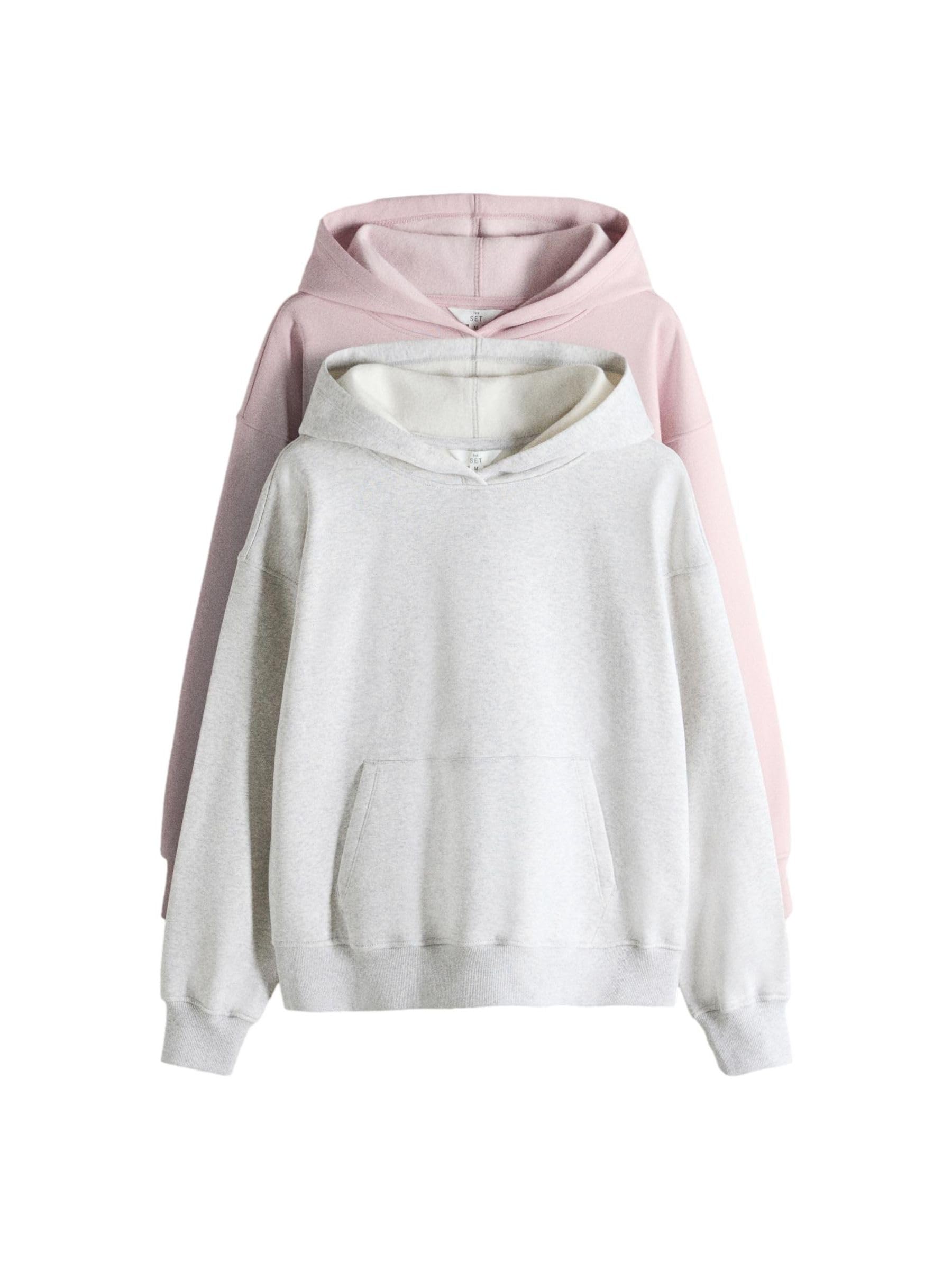THE SET Donne Confezione da 2 Felpe con Cappuccio | Adulto, Standard
