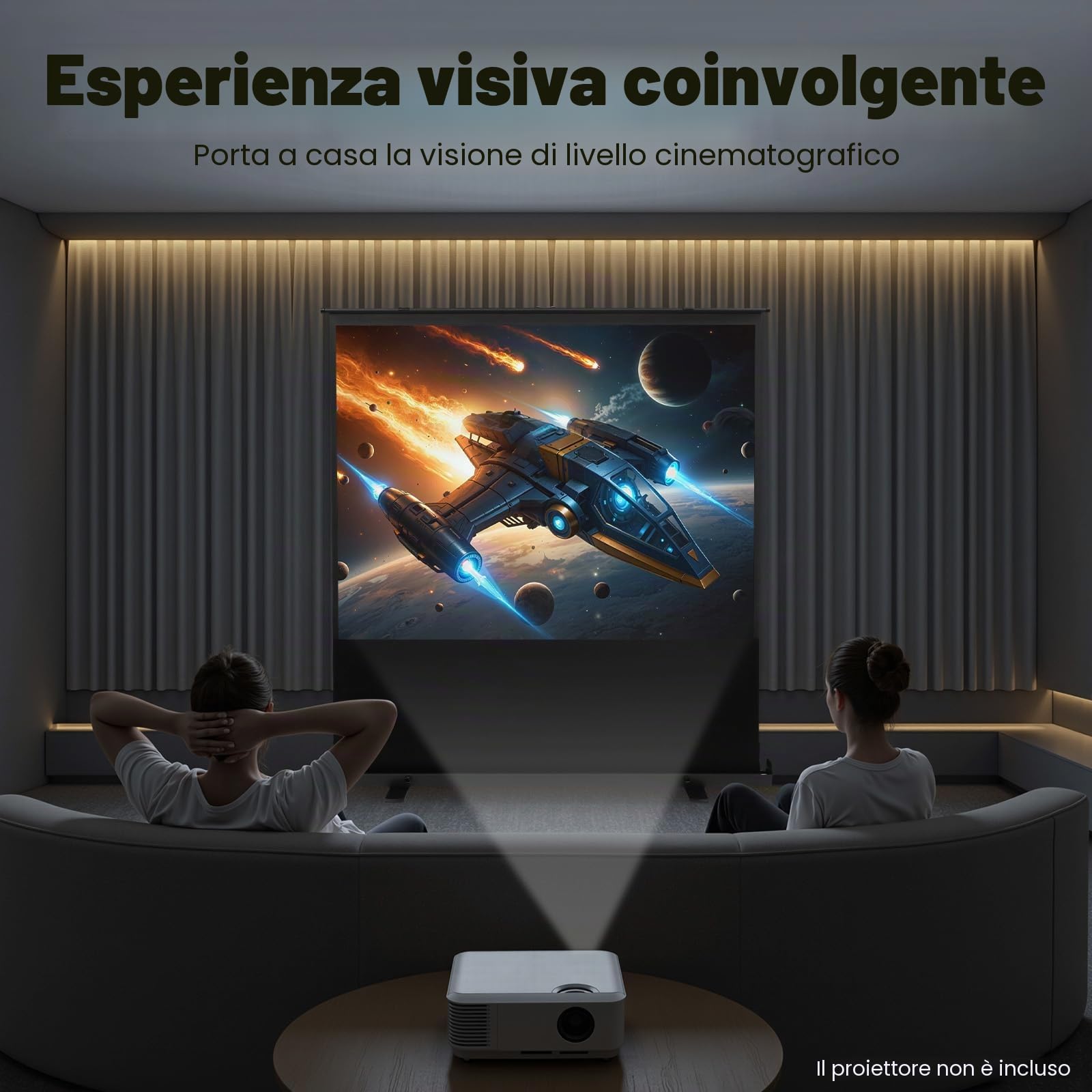 Schermo alzabile 80 pollici 4:3 Schermo da terra Schermo per proiettore a pavimento Schermo portatile Automatico Schermo a rullo per home theater