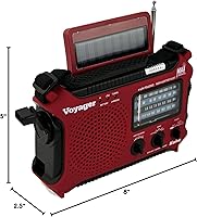 Vista 10 de Radio de alerta meteorológica Kaito KA500 de emergencia AM/FM/SW con 5 funciones Rojo