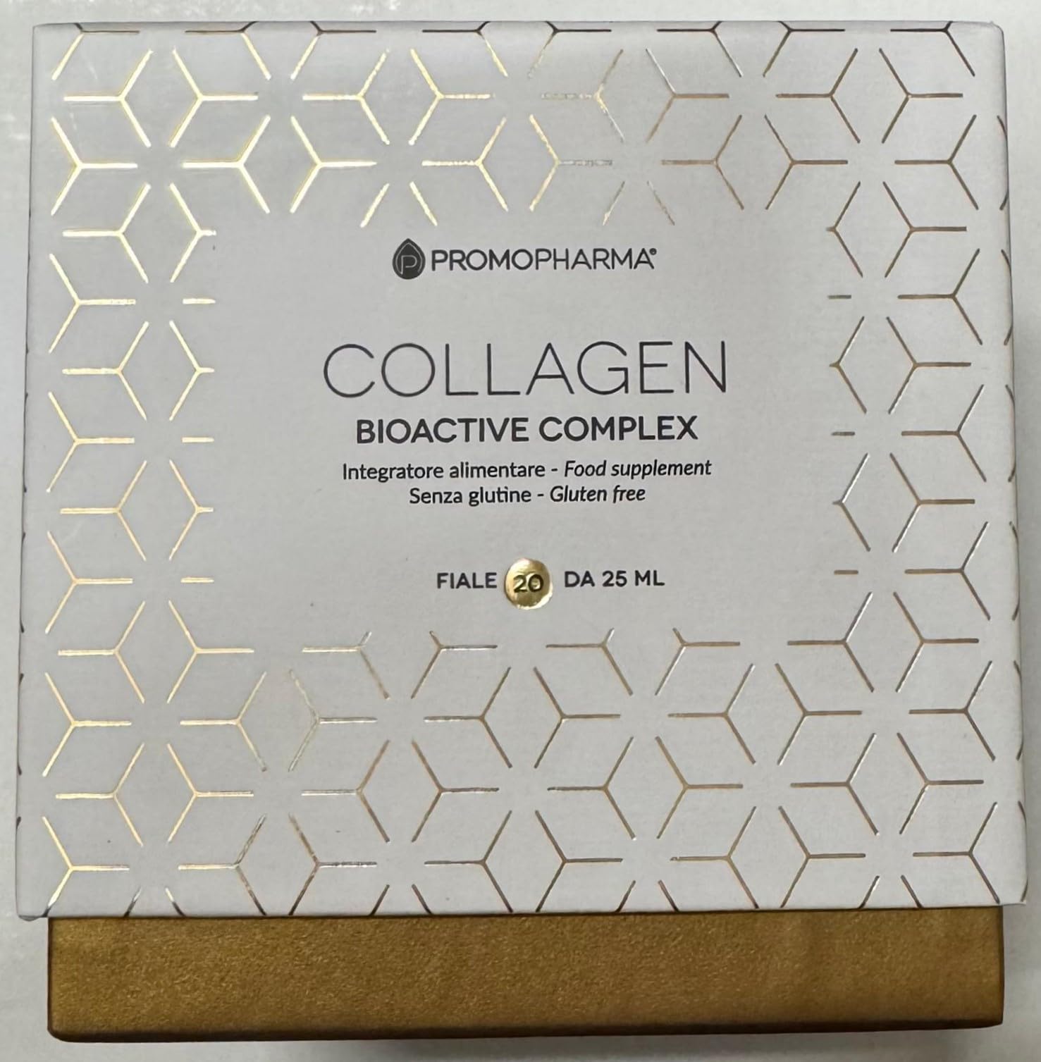 Collagen Bioactive Complex - Péptidos de colágeno hidrolizados de alta biodisponibilidad con vitamina C - Ayuda a mantener la piel elástica - 20 ampollas de 25 ml