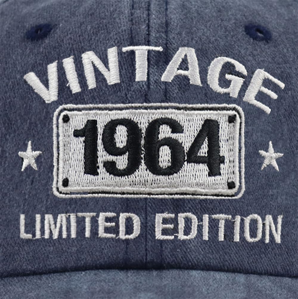Vintage 1964 1963 1962 1961 1960 1959 1958 1957 1956 1955 Limited Edition Adjustable Embroidered Baseball Cap - Image 2