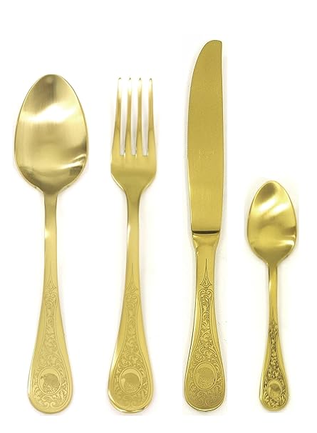 Mepra 1095D22024 24-Piece Cutlery Set Diana Ice Oro