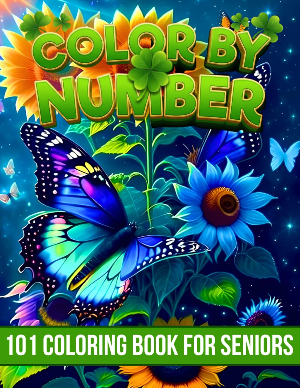 101 Color by Number Coloring Book for Seniors: Kawaii Cute Animal Coloring Book for All Ages – Easy-to-Color Pages for Kids, Teens, Adults & Seniors for Stress Relief