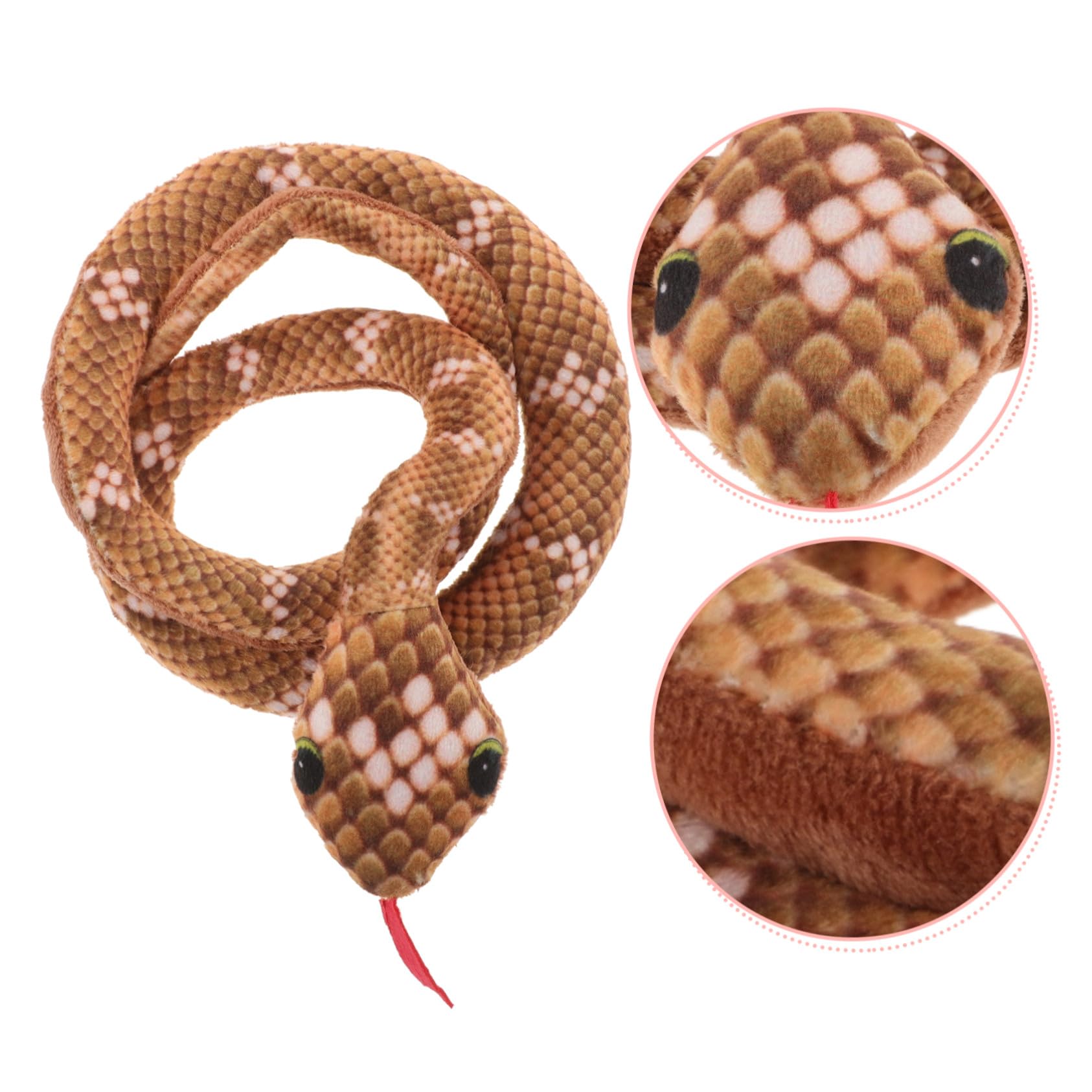 INOOMP Serpent Peluche pour Chat Intérieur avec Herbe à Chat Stimulation Interactive et Exercice pour