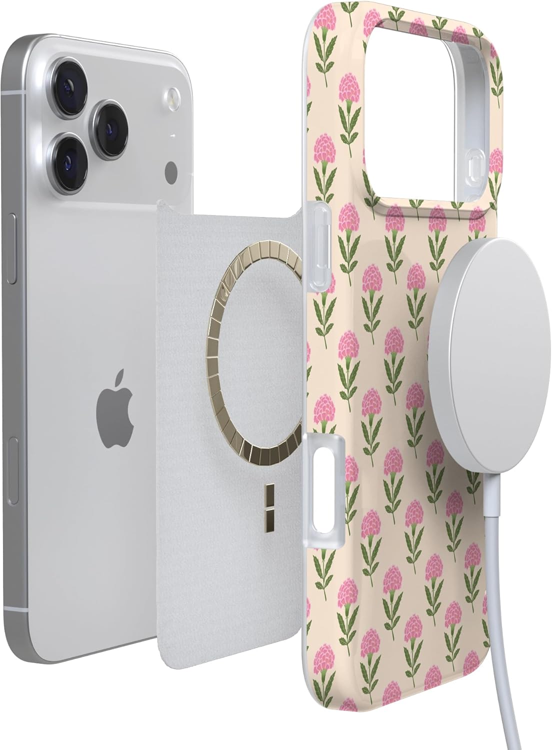 Casely iPhone 17 Pro Max Case | Jenna's Flowers | Fun on Weekdays | Compatible with MagSafe | Classic Ultra Slim Design