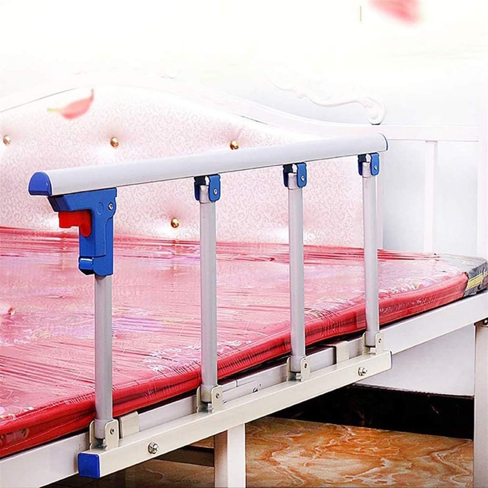 FBITE Sponda Letto Pieghevole di Sicurezza for Anziani Sponda Letto Pieghevole for Adulti for Ospedale/Casa, Maniglione Lungo