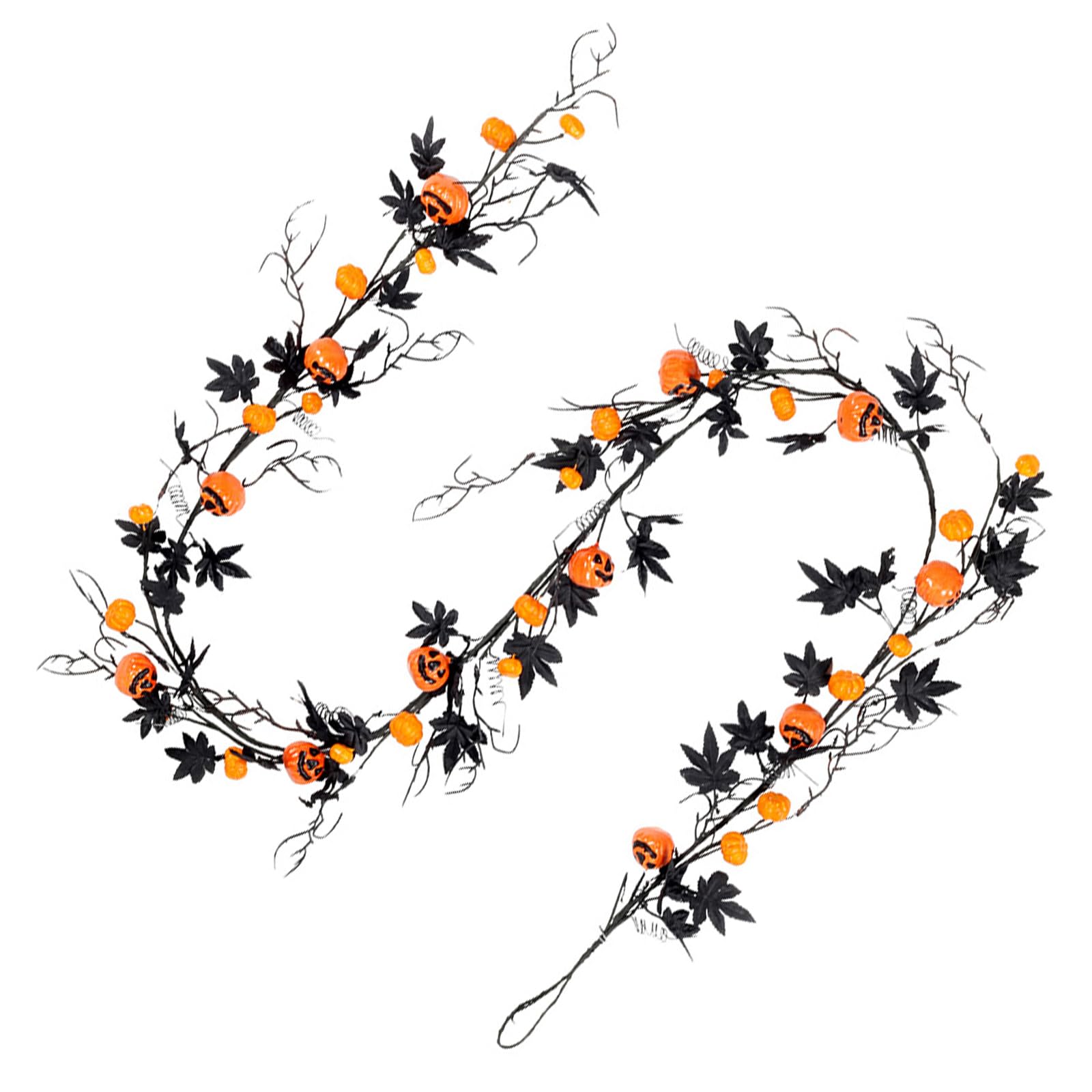 Elnwnnkc Artificial Vine Hanging Vine with Artificial Pumpkins Halloween Party Decoration for Door Wall, 5.9Feet Doorway Decoration
