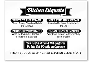 Acrylic 5x7 Kitchen Etiquette Sign for Airbnb Hosts