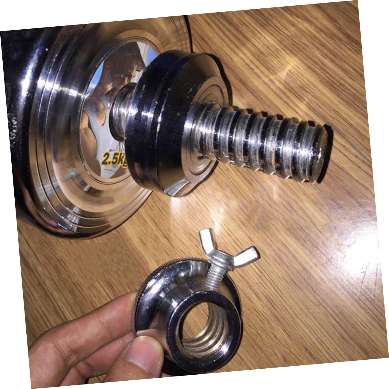 Cabilock 4 piezas Conjunto de Tuercas de Seguridad Antideslizantes para Barra de Pesas Collar de Sujeción Doble Bloqueo Hierro Resistente y Duradero para Entrenamiento Gimnasio y Casa