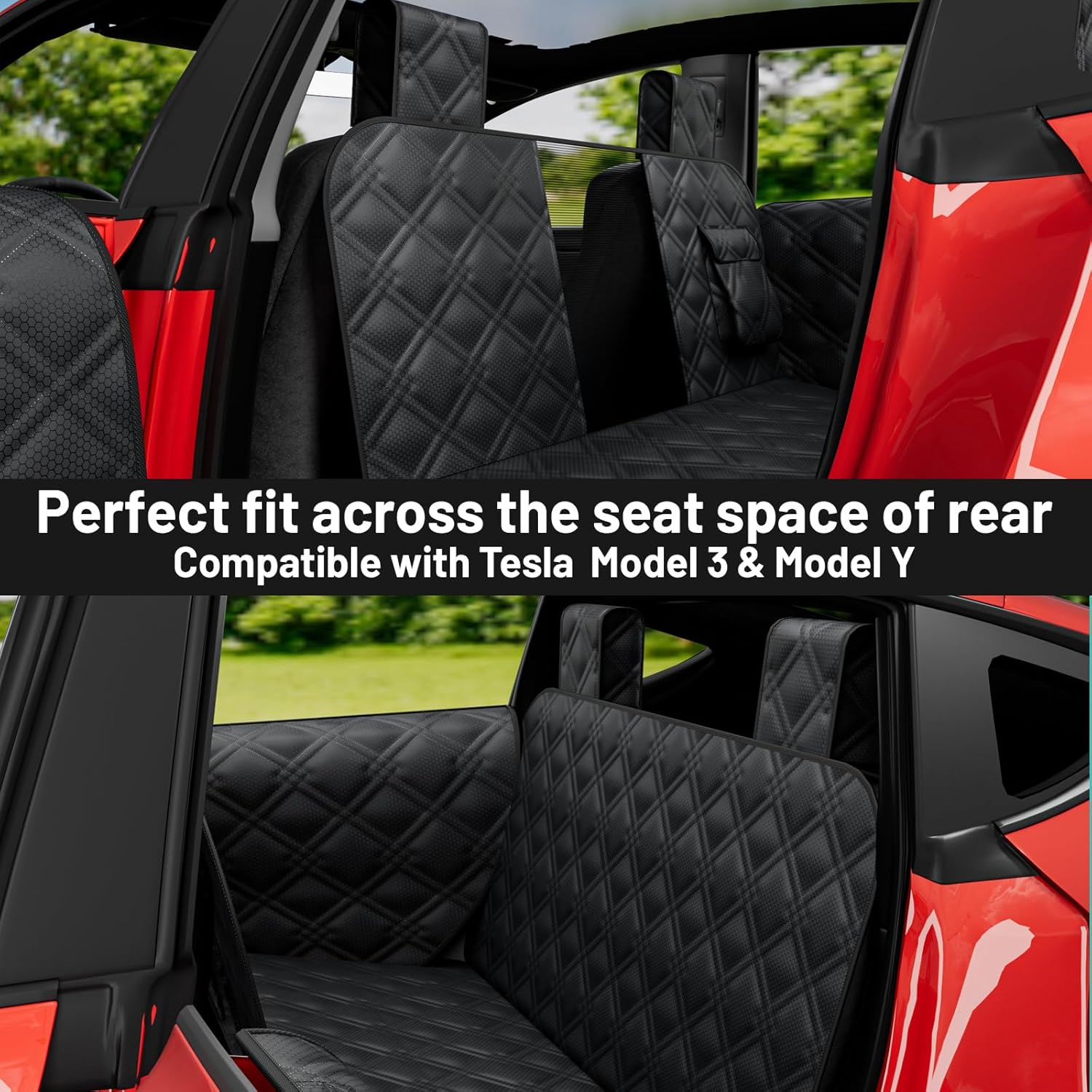 Travel in Style: The Ultimate Dog Car Seat Cover for Tesla Model Y/3