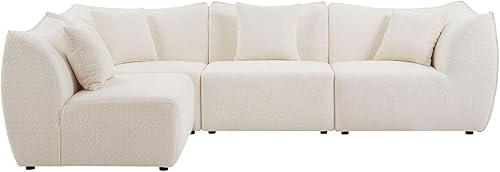 Miniatura 8 de KEVINSPACE Sofá seccional convertible de 145 pulgadas, sofá en forma de L para sala de estar, sofá seccional de 4 asientos con diván reversible de