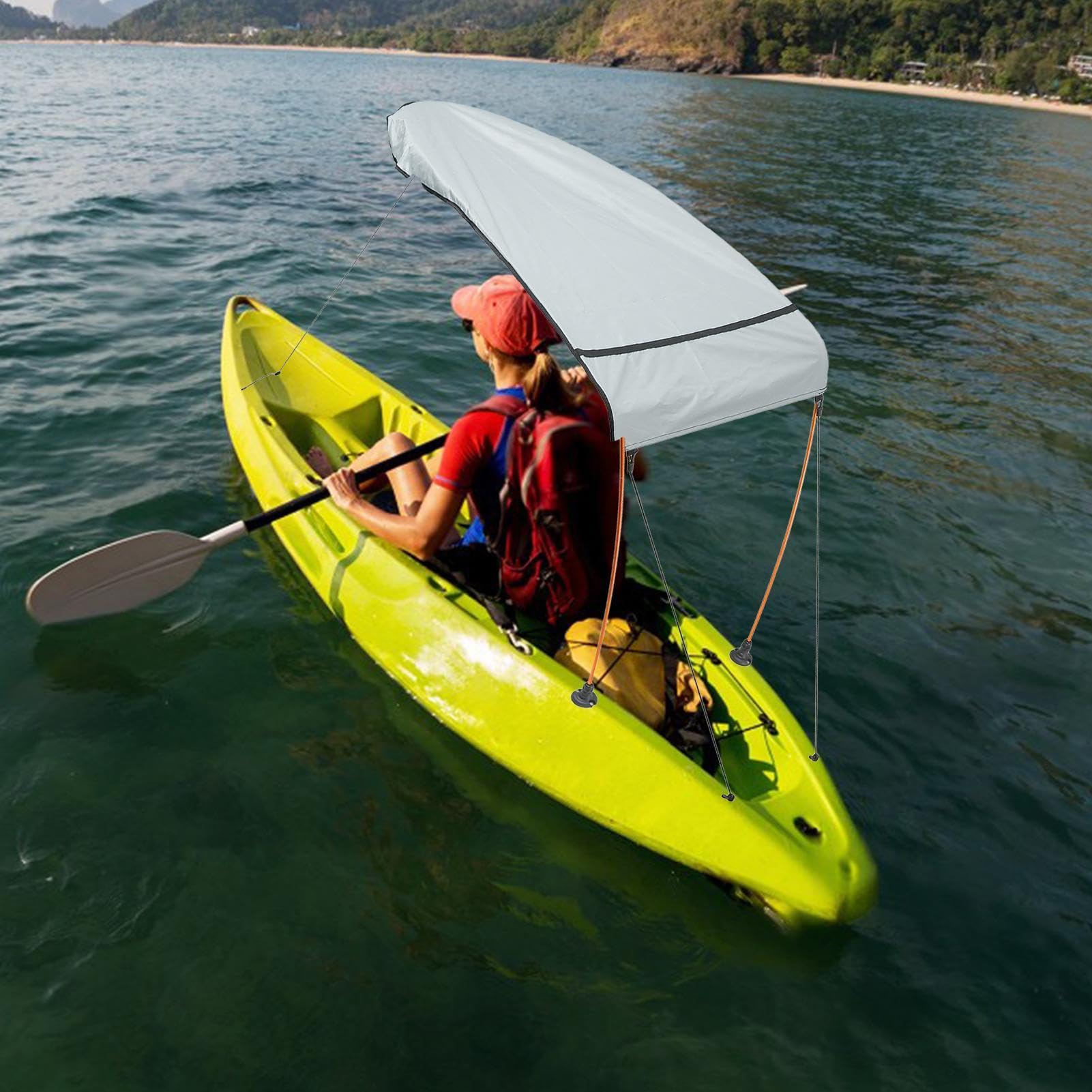 Generico Tendalino Parasole Per Kayak, Parasole Per Barca | Baldacchino Per Gommone Per Kayak - Ombrellone Da Spiaggia, Kit Hardware Base Per Montaggio Su Tettoia Per Kayak Per La Pesca All'aperto