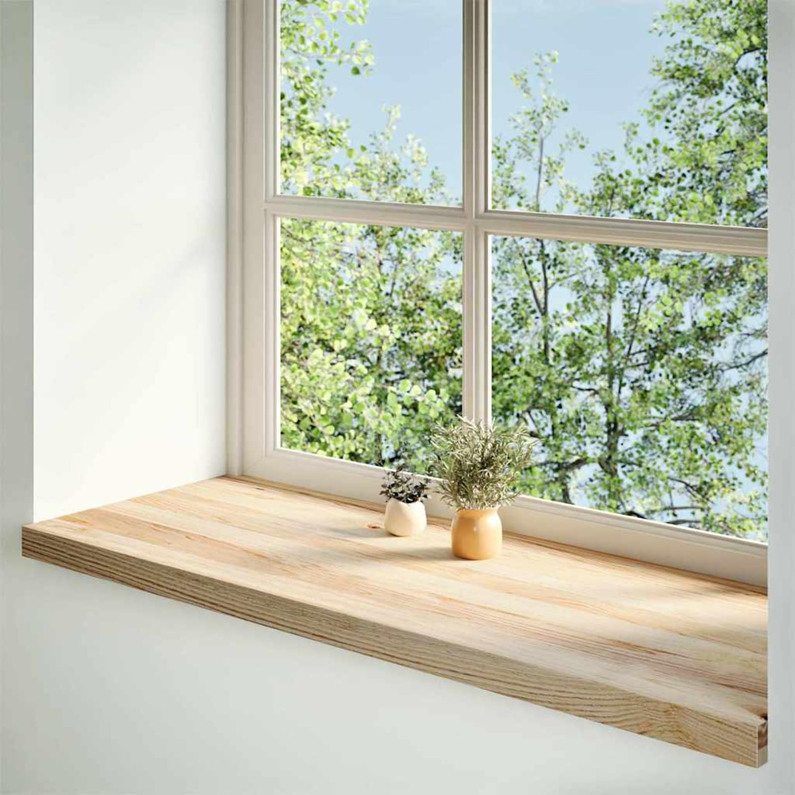 Tidyard Davanzali 2 pz Non Trattati 100x40x2cm Legno Massello di Rovere