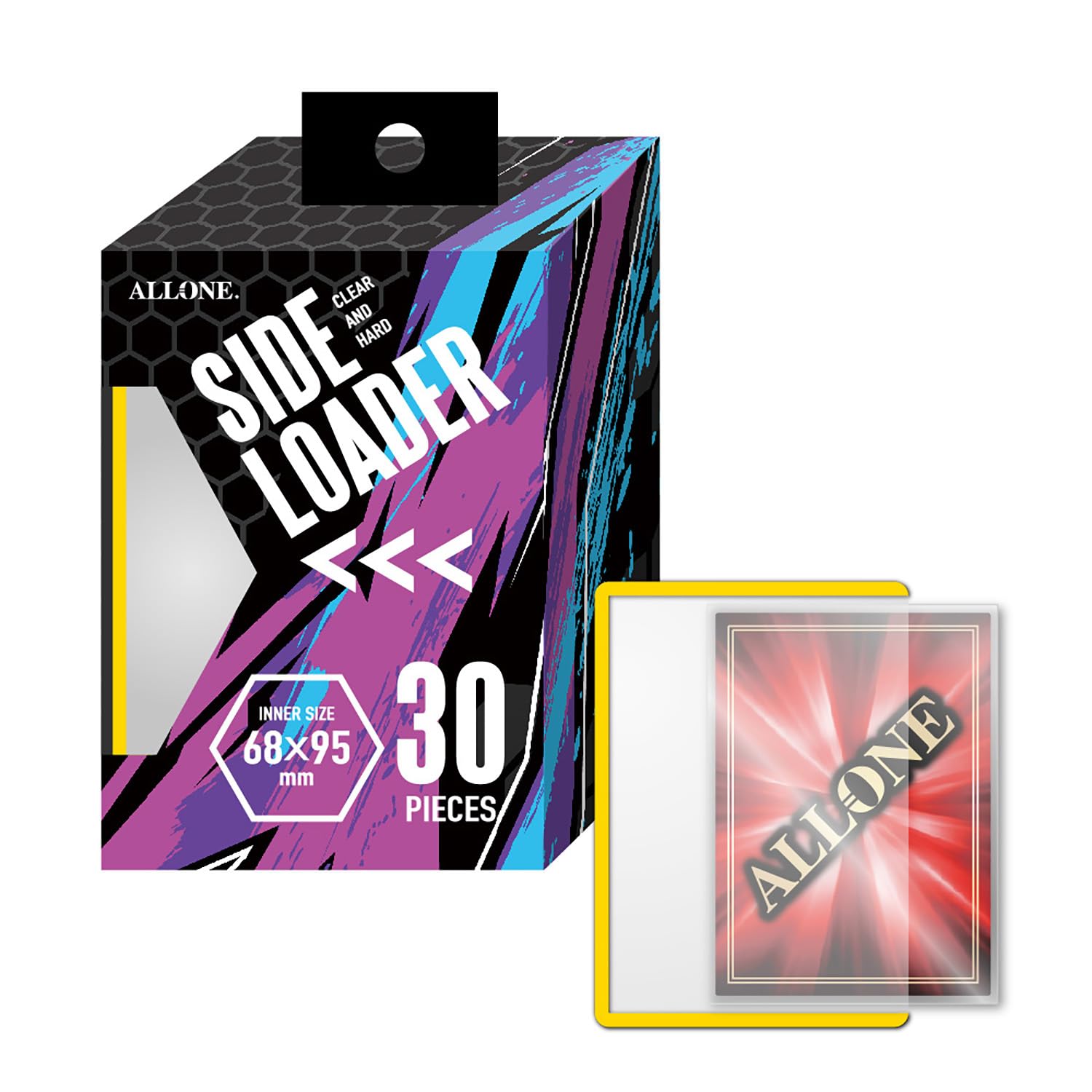 70x100mm card sleeves Allone Side Loader, 30 Pieces, Yellow, 70 X 100Mm, Bend-Resistant Card  Sleeves,_