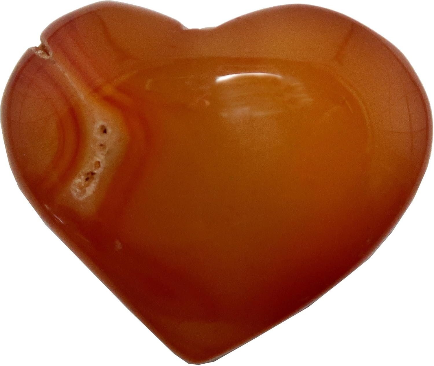 Satin Crystals Carnelian Heart Orange Stone 2.0-2.25 inch