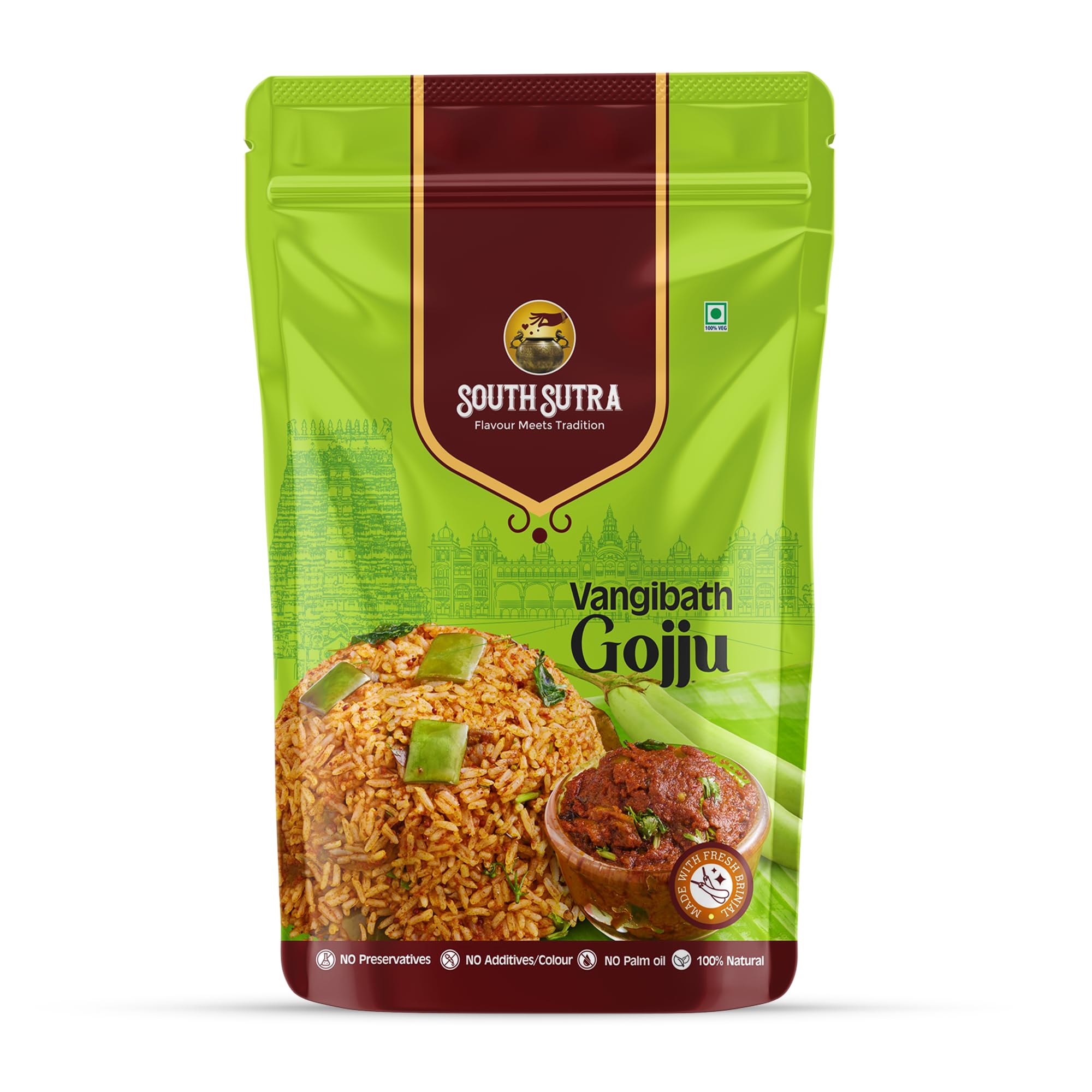 South Sutra Vangibath Mix Gojju/Paste/Masala 200grm Instant mix in a unique curry format. Just Mix with Hot rice -Ready in minutes --image-14