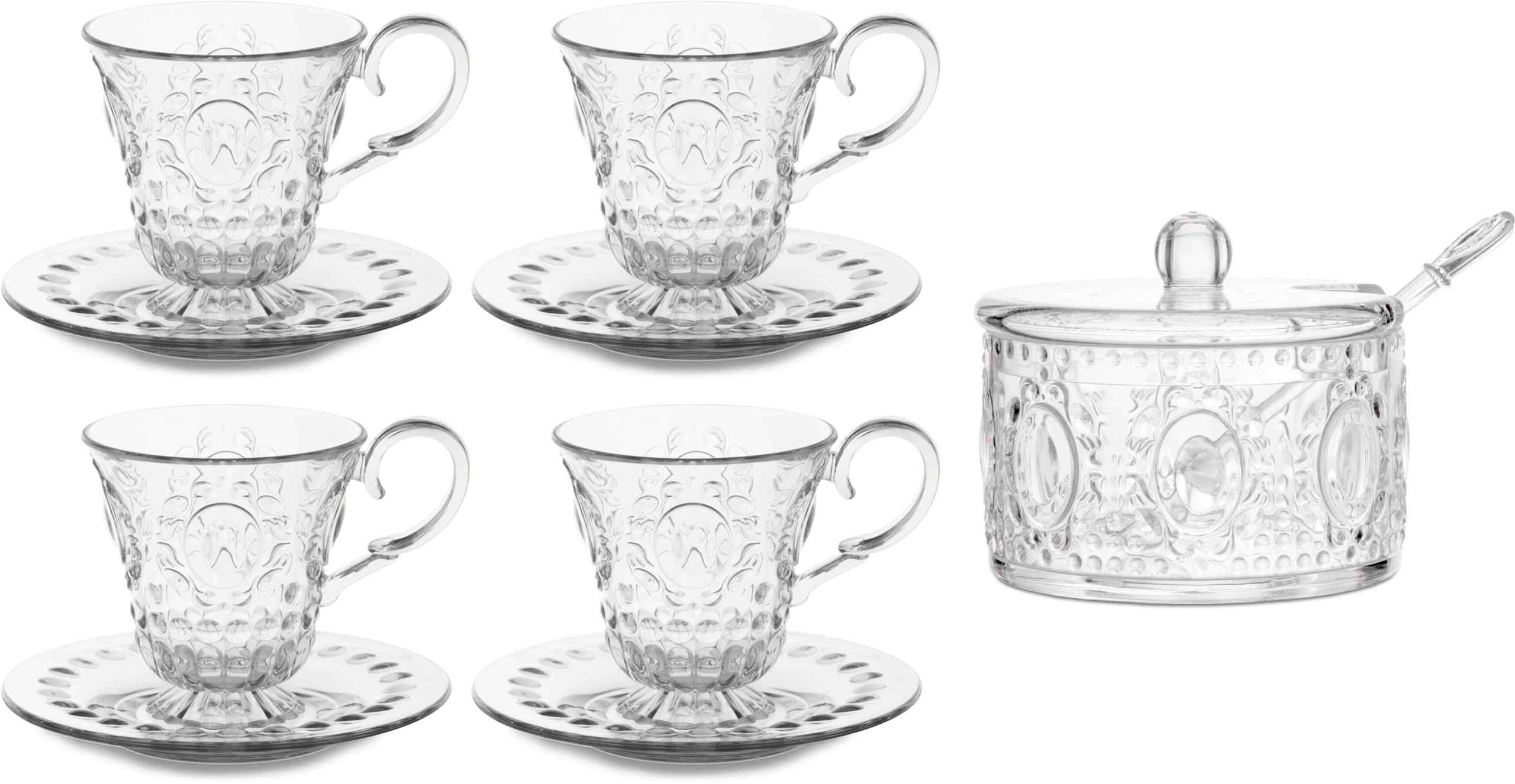 Baci Milano Set 4 tazzine caffe + zuccheriera & cucchiaino Baroque & Rock Anniversary