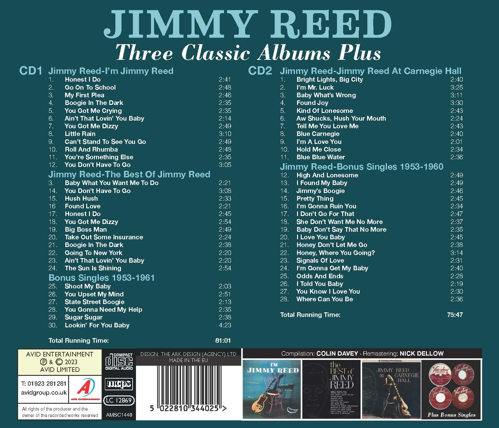 Jimmy Reed Three Classic Albums Plus