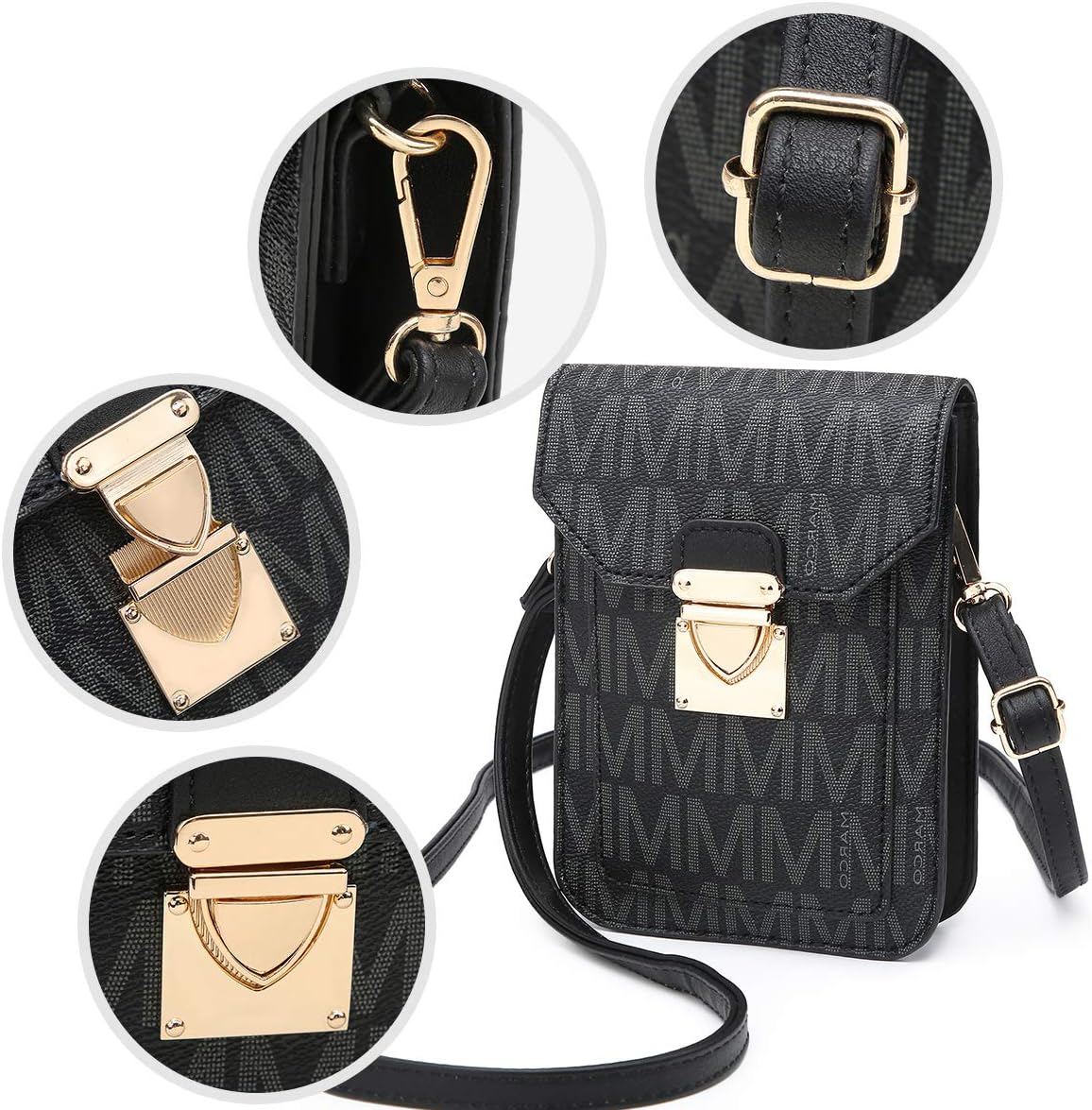 MKP Women Fashion Signature Lightweight Cute Small Crossbody Bags Cell Phone Purse Wallet Shoulder Bag With Snap Closure - Image 3