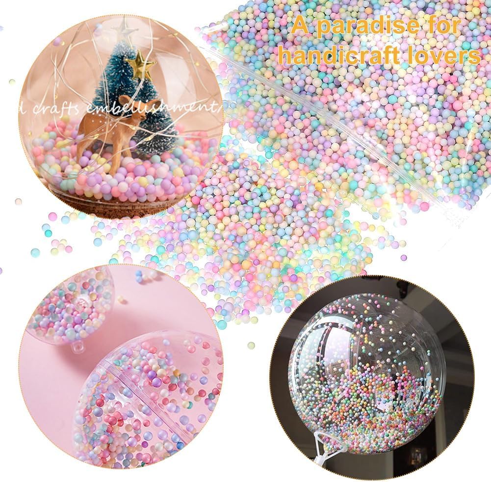 11 Confezioni Mini Palline Polistirolo Colorate | 2-4 Mm | Per Slime E Riempimento Regali