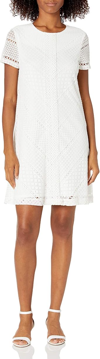 short sleeve trapeze dress