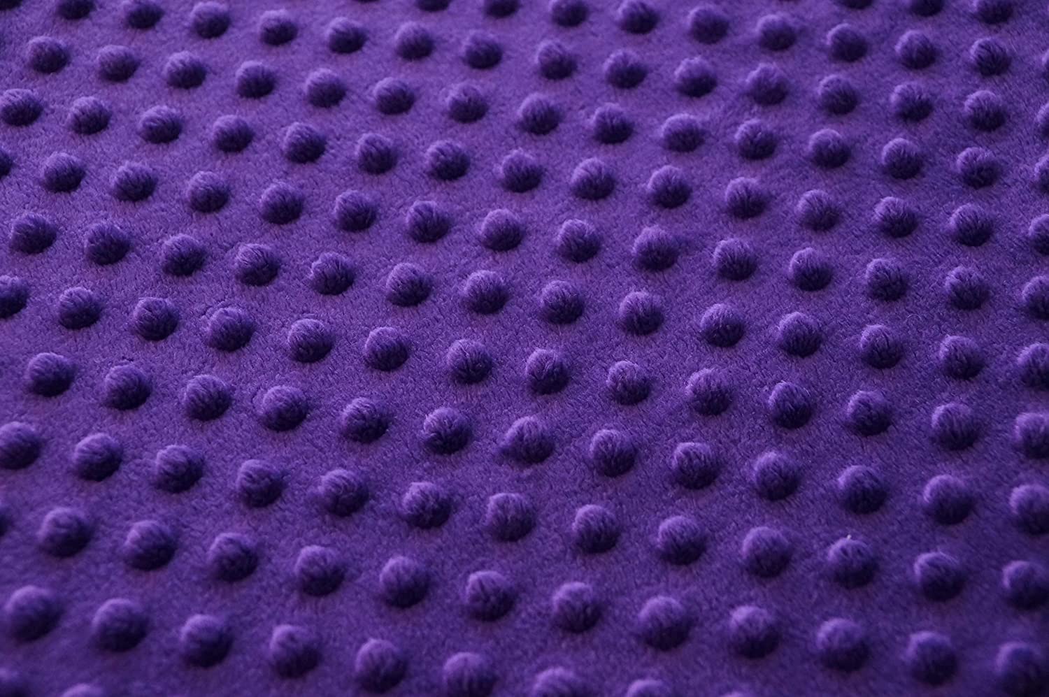 Minky MINKEE Chenille DOT Soft Fabric Cuddle 38 Color 60"W SEW Craft by The Yard (Purple)