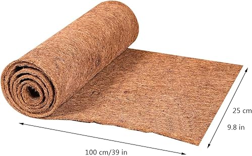 Vista 6 de Coco Liner Rolls 4 Pack, 10inch x 40inch Basket Planter Liner, Coco Fiber Sheet, Wall Hanging Basket Planter Pad
